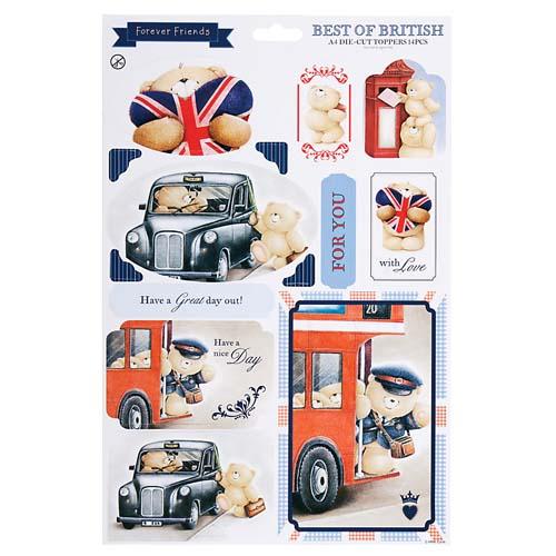 A4 Great Day Out Best of British Die-Cut Toppers